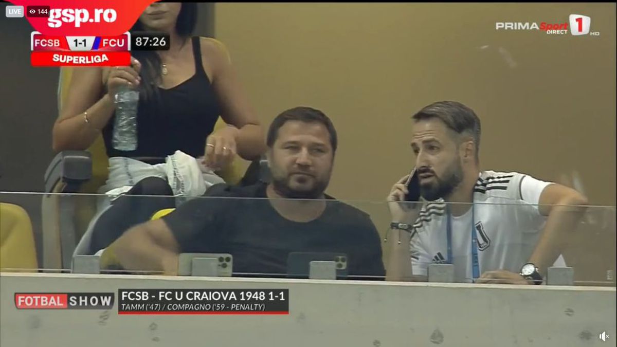 FOTO FCSB - FCU Craiova, Marius Croitoru dă indicații prin intermediul lui Eduard Zelgin 31.07.2022