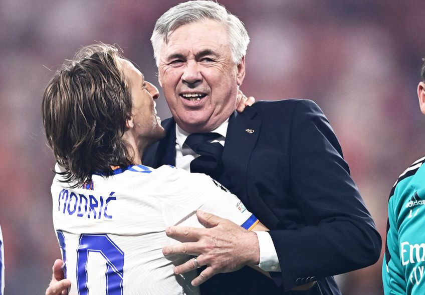 Carlo Ancelotti, alături de Luka Modric // foto: Imago Images