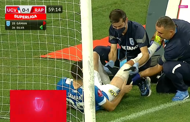 Ar putea fi o pierdere imensă pentru CSU Craiova: primele imagini cu accidentarea titularului din Bănie