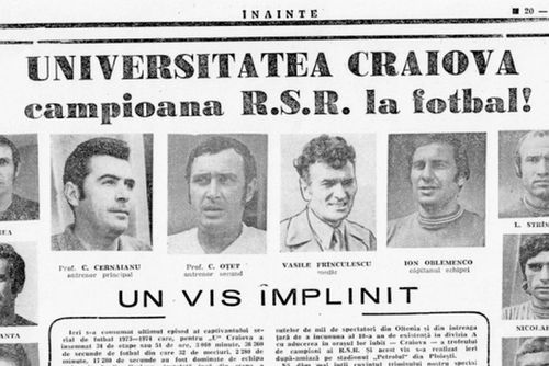 Craiova cucerea primul titlu din istorie în 1974 / Sursă foto: Arhivă