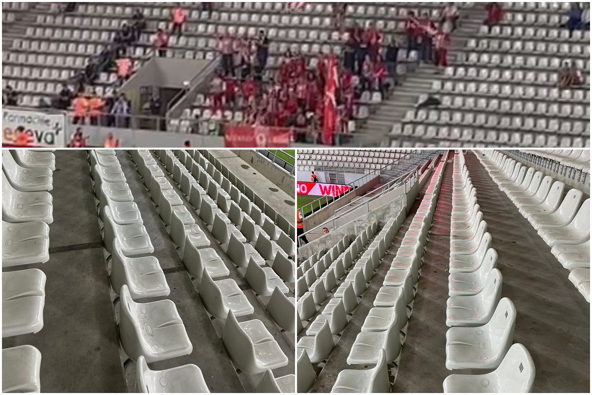 Lecție de bun simț » Cum arăta sectorul fanilor oaspeți după Dinamo - Sepsi