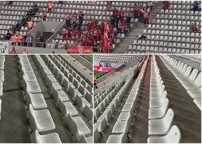 Lecție de bun simț » Cum arăta sectorul fanilor oaspeți după Dinamo - Sepsi