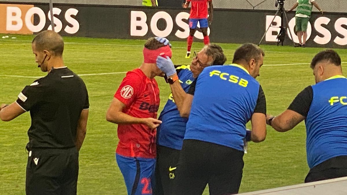 Darius Olaru, umplut de sânge la Budapesta, după o ciocnire violentă