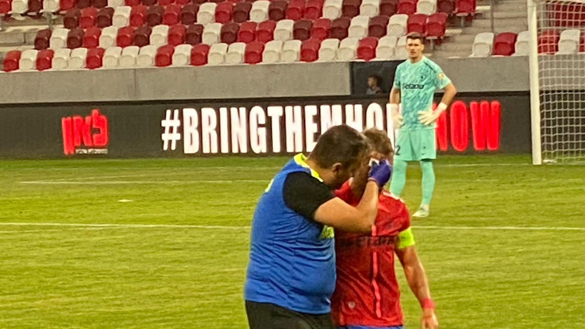 Darius Olaru, umplut de sânge la Budapesta, după o ciocnire violentă