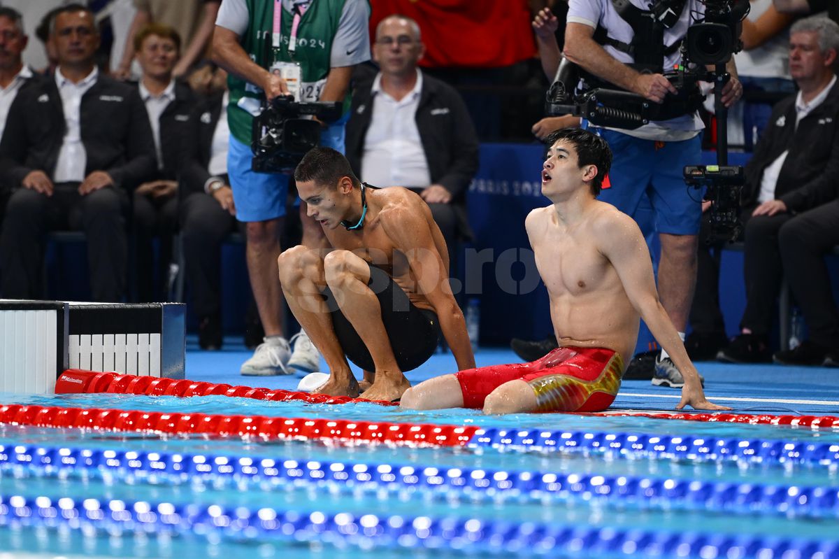 David Popovici, BRONZ URIAȘ în proba de 100 metri liber la Jocurile Olimpice! Chinezul Pan Zhanle a spulberat recordul mondial