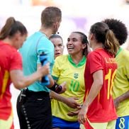 Momentul faultului criminal comis de Marta în Brazilia - Spania 0-2 / Foto: Getty Images