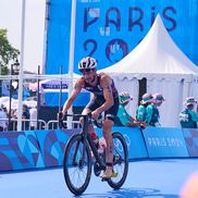 Felix Duchampt (România) a încheiat triatlonul olimpic de la Paris pe locul 50 Foto: Raed Krishan/GSP