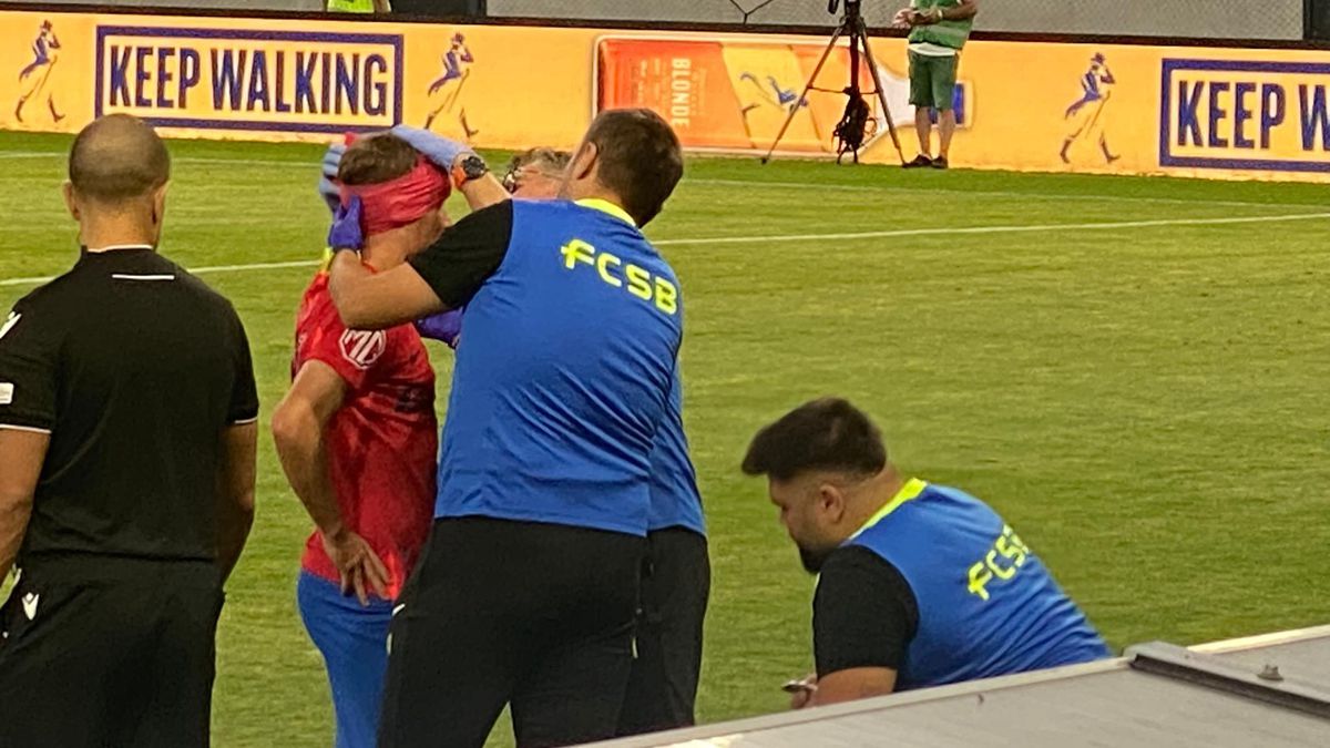 Darius Olaru, umplut de sânge la Budapesta, după o ciocnire violentă