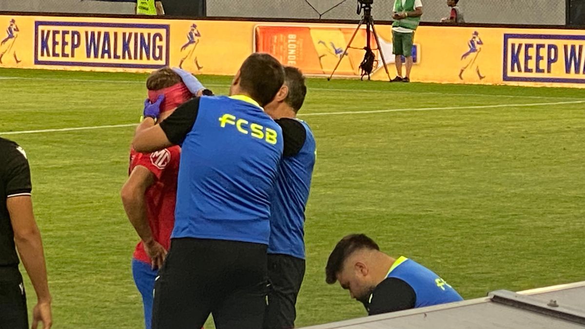 Darius Olaru, cu arcada spartă în Maccabi - FCSB