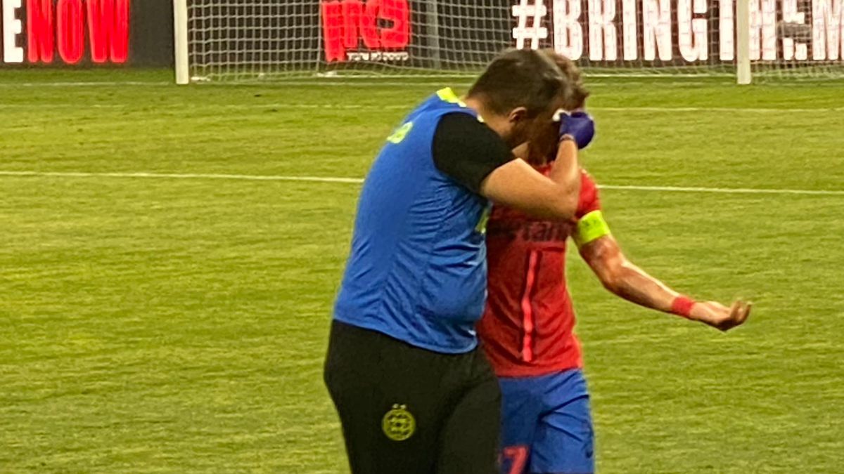 Darius Olaru, umplut de sânge la Budapesta, după o ciocnire violentă