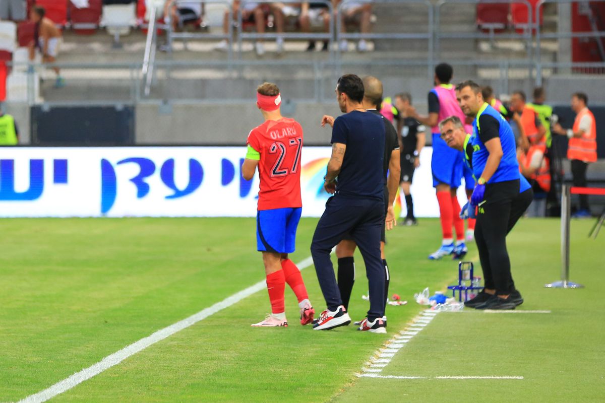 Darius Olaru, cu arcada spartă în Maccabi - FCSB