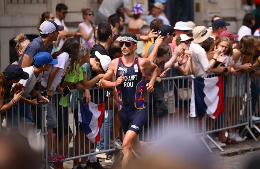 Felix Duchampt (România) a încheiat triatlonul olimpic de la Paris pe locul 50 Foto: Raed Krishan/GSP