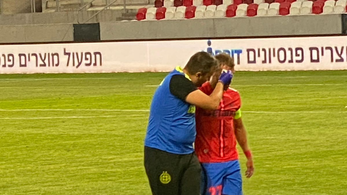 Darius Olaru, umplut de sânge la Budapesta, după o ciocnire violentă