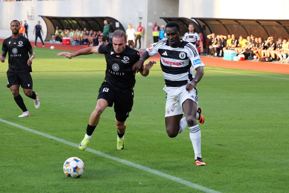 Dramă la Sibiu: Universitatea Cluj, eliminată de armeni din Conference League, după ce a condus-o pe Ararat