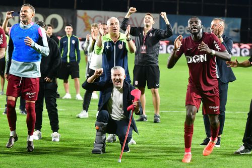 FOTO + VIDEO Trei detalii de la victoria CFR-ului cu Lugano: un altfel de Dan Petrescu, cârja aruncată-n iarbă și răzbunarea elvețienilor