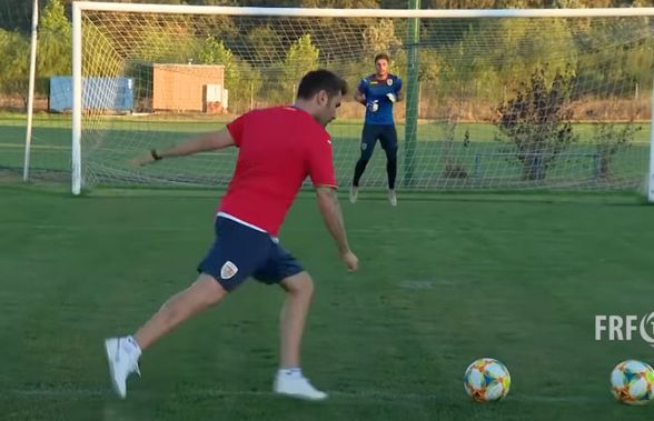 VIDEO Adi Mutu a făcut spectacol în cantonamentul naționalei U21 » „Briliantul” e încă rege la lovituri libere