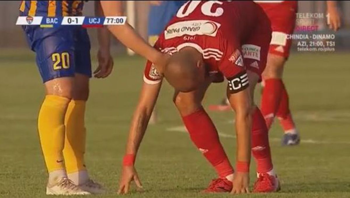 Gabi Tamaș accidentare Aerostar Bacău U Cluj