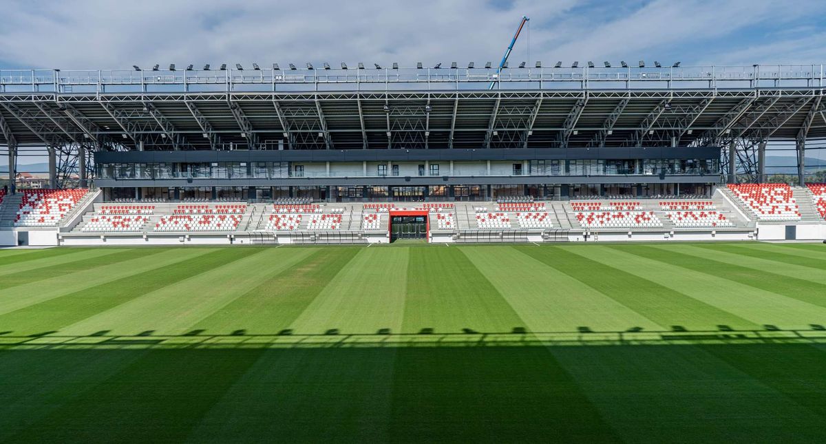 Noi imagini cu stadionul de Liga 1 care va fi inaugurat peste o lună » Arena arată spectaculos