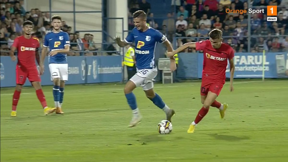 A urlat de durere! Accidentare urâtă în Farul - FCSB » A ieșit cu targa de pe teren și a izbucnit în lacrimi