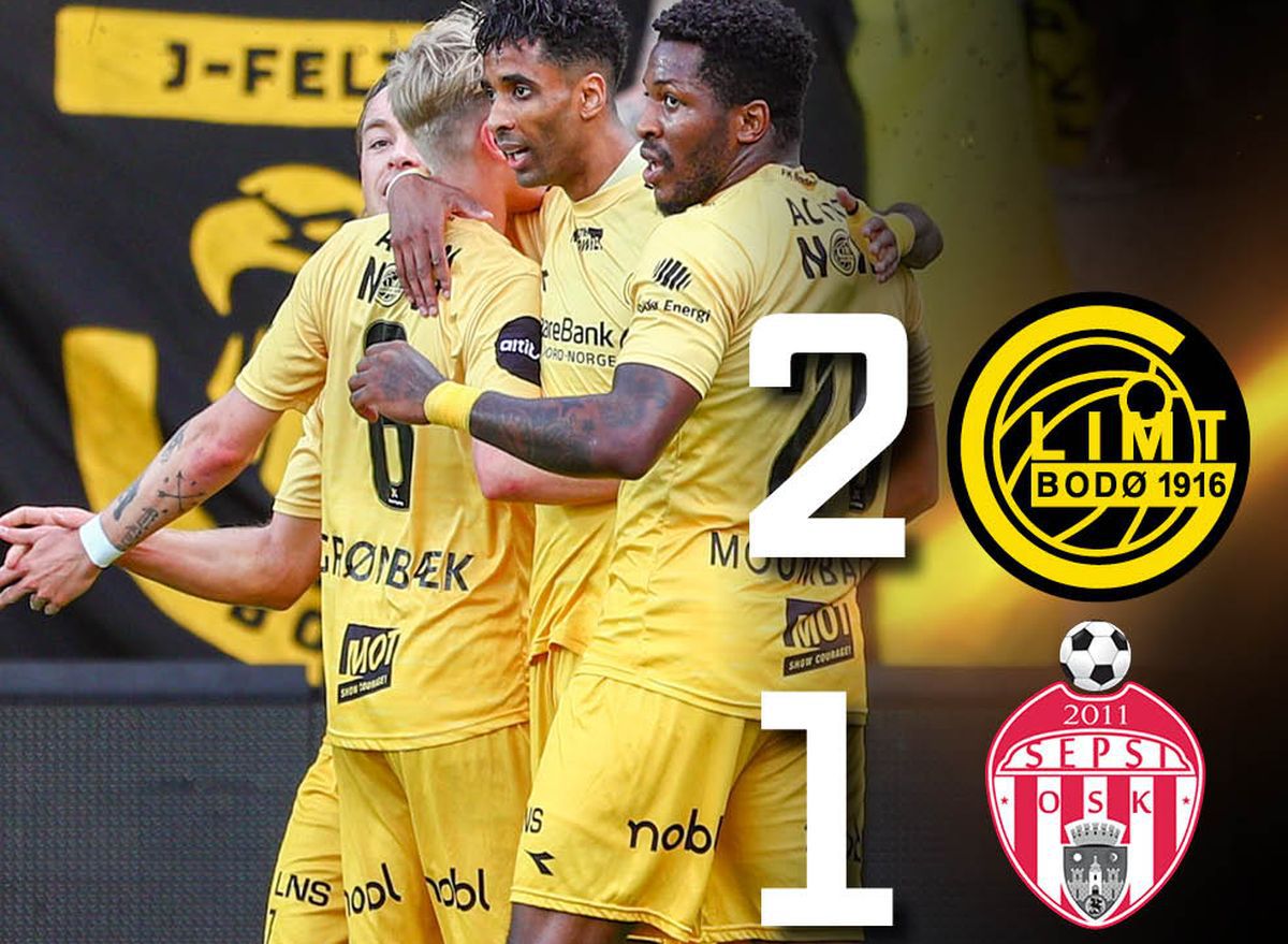 Eroici, dar n-a fost de ajuns! Sepsi a luptat admirabil în Norvegia, dar Bodo/Glimt a fost mai puternică în prelungiri!