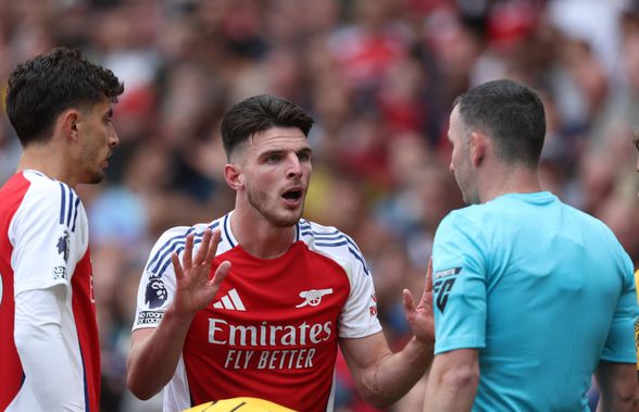 Arsenal - Brighton, remiză în deschiderea etapei #3 din Premier League » Declan Rice, eliminare stupidă în debutul reprizei secunde