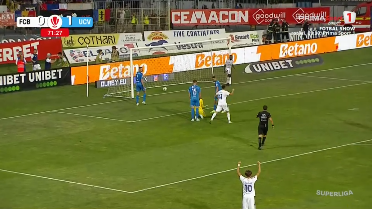 Gol Hervin Ogenda în FC Botoșani - Universitatea Craiova