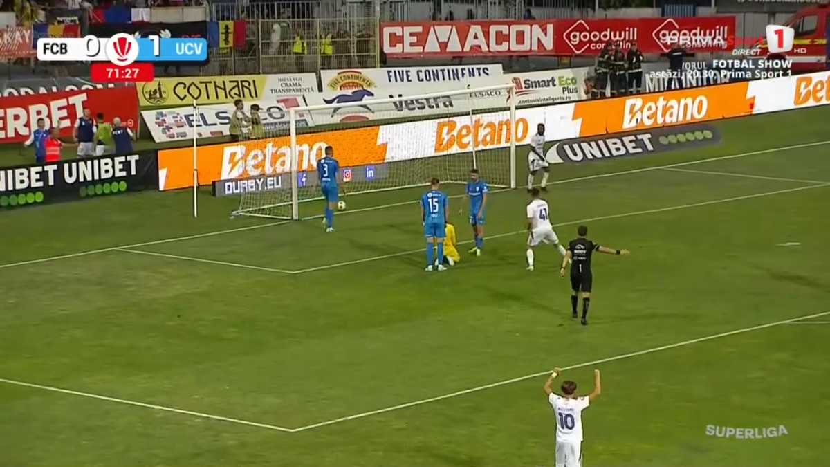 Gol Hervin Ogenda în FC Botoșani - Universitatea Craiova