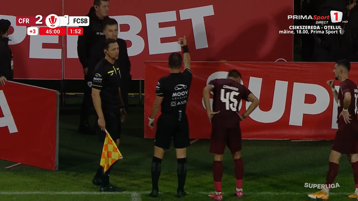 Cristi Balaj a luat cartonașul roșu în CFR Cluj - FCSB » Motivul pentru care a fost eliminat