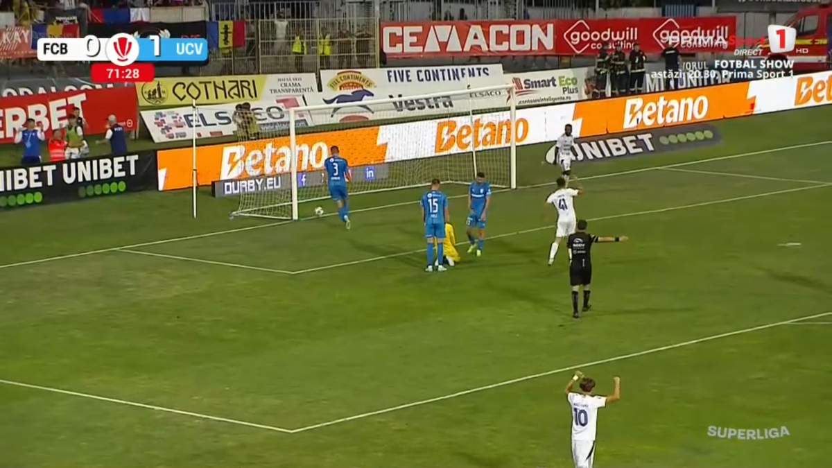 Gol Hervin Ogenda în FC Botoșani - Universitatea Craiova