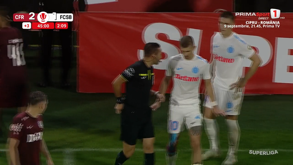 Cartonaș roșu Cristi Balaj în CFR - FCSB