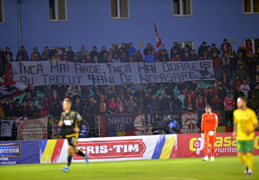 #COLECTIV // FOTO Mesajul afișat de galeria lui Dinamo, la 4 ani de la incendiul din clubul Colectiv