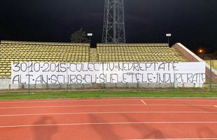 #COLECTIV. „Alt an scurs cu sufletele îndurerate” » Mesajul afișat în Liga 1, la 5 ani după incendiul din Colectiv