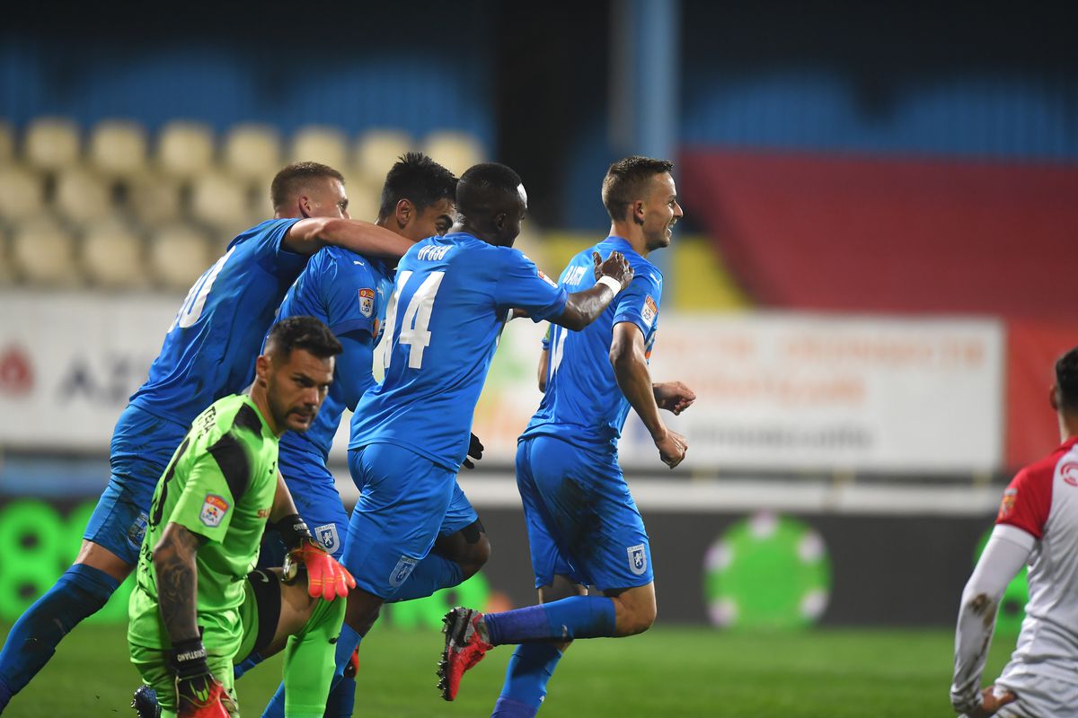 Penalty contestat de Craiova în meciul cu Hermannstadt! Marcel Bîrsan nu a stat pe gânduri