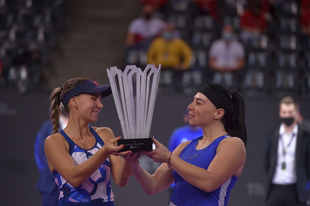 FOTO Irina Bara și Ekaterine Gorgodze, finala la „dublu” la Transylvania Open 31.10.2021