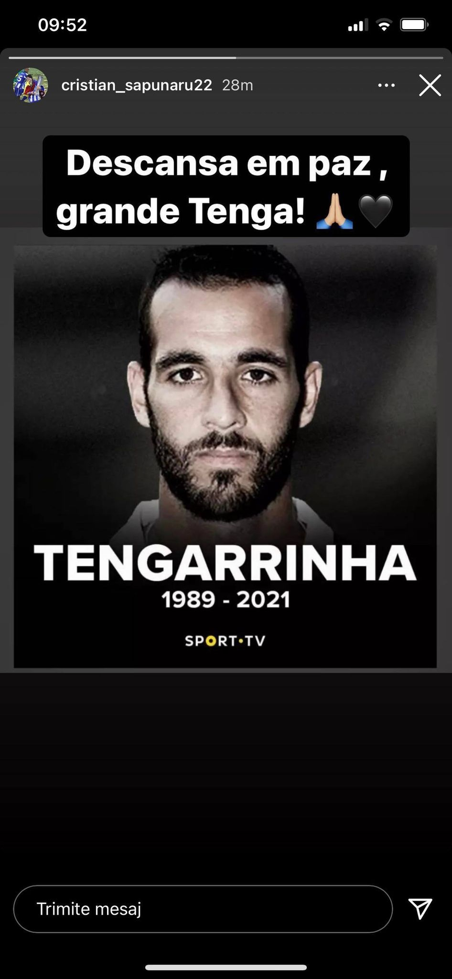 Un fost fotbalist portughez a murit la 32 de ani » În 2017 a fost la un pas de Poli Iași + mesajul transmis de Săpunaru