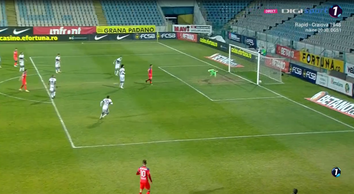 Octavian Popescu, gol în FCSB - FC Argeș