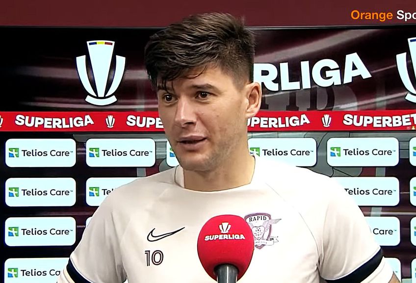 Cristi Săpunaru (38 de ani), căpitanul Rapidului, a vorbit despre victoria giuleștenilor din derby-ul cu CFR Cluj, scor 2-1.