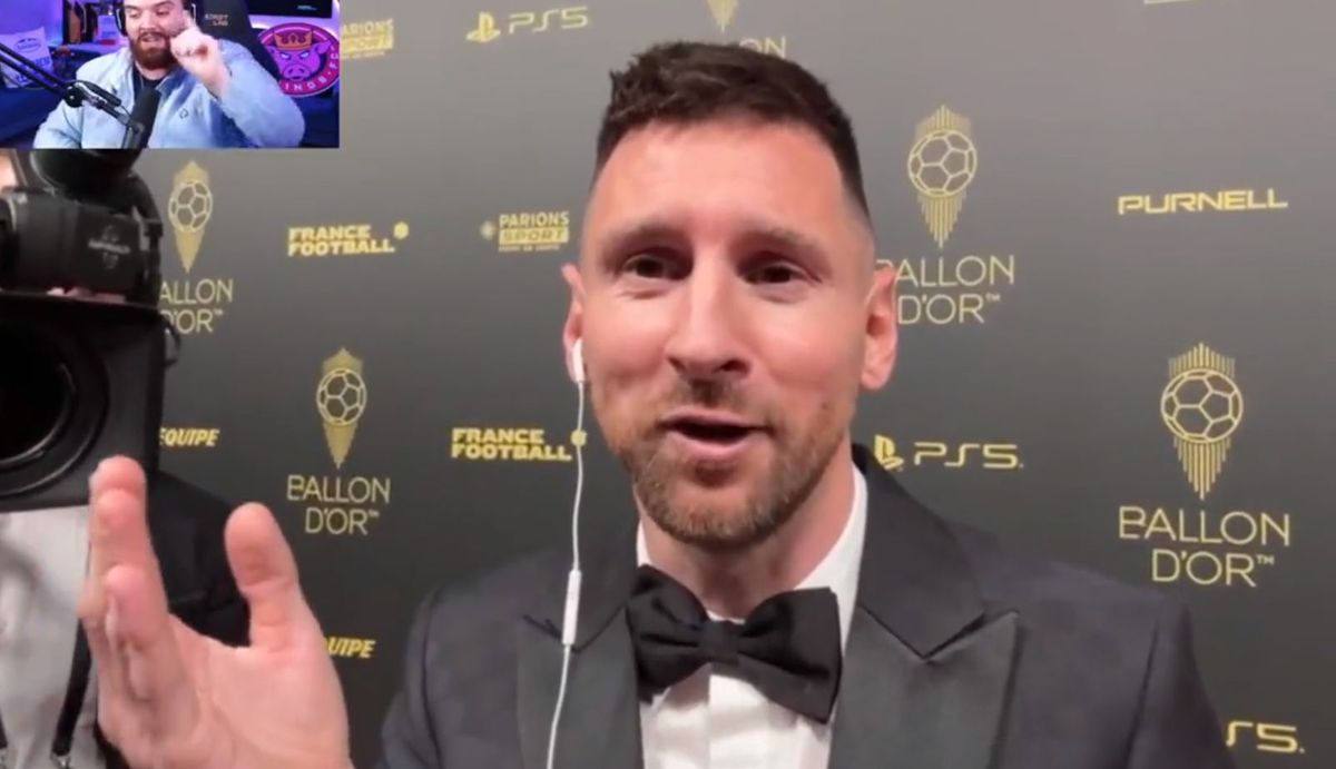 Lionel Messi, dialog spectaculos cu Ibai Llanos la gala Balonului de Aur 2023