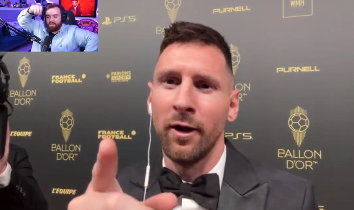 Lionel Messi, dialog spectaculos cu Ibai Llanos la gala Balonului de Aur 2023
