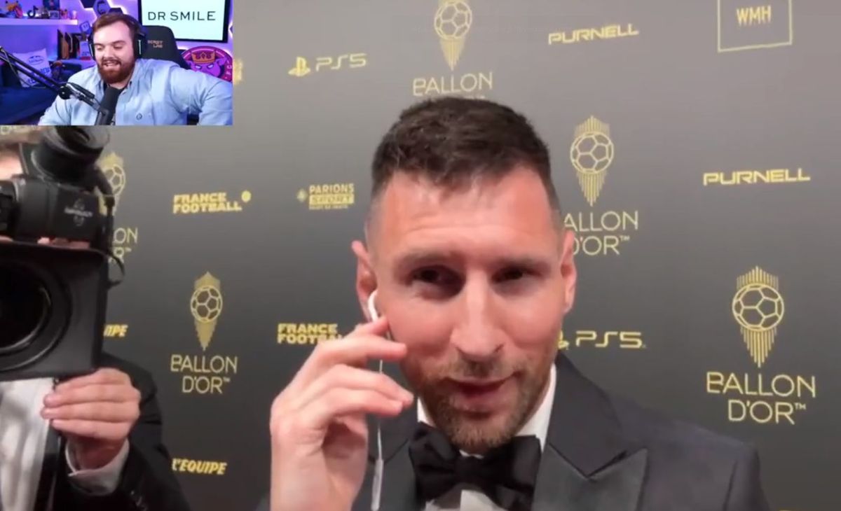 Lionel Messi, dialog spectaculos cu Ibai Llanos la gala Balonului de Aur 2023