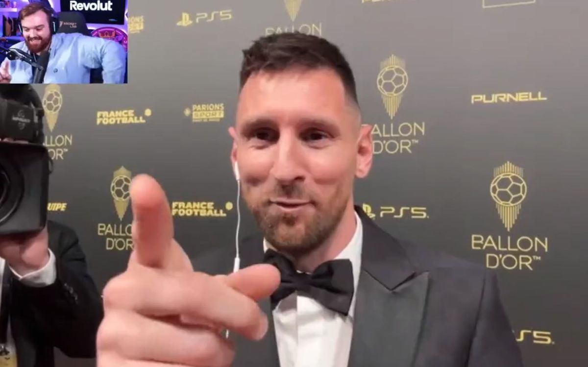 Lionel Messi, dialog spectaculos cu Ibai Llanos la gala Balonului de Aur 2023