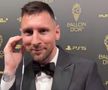 Lionel Messi, dialog spectaculos cu Ibai Llanos la gala Balonului de Aur 2023