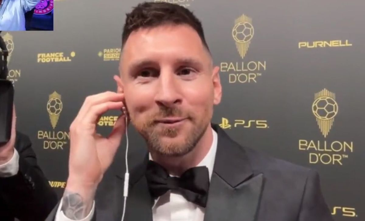 Lionel Messi, dialog spectaculos cu Ibai Llanos la gala Balonului de Aur 2023