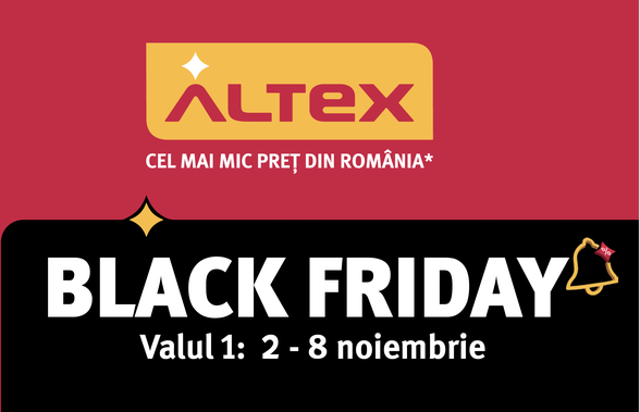 Sărbătoarea Reducerilor: Black Friday la Altex, în perioada 2 noiembrie – 22 noiembrie în magazinele fizice și online!