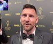 Lionel Messi, dialog spectaculos cu Ibai Llanos la gala Balonului de Aur 2023