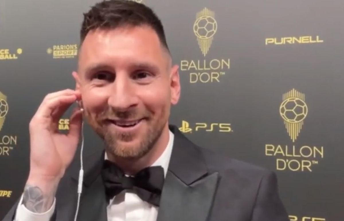 Lionel Messi, dialog spectaculos cu Ibai Llanos la gala Balonului de Aur 2023