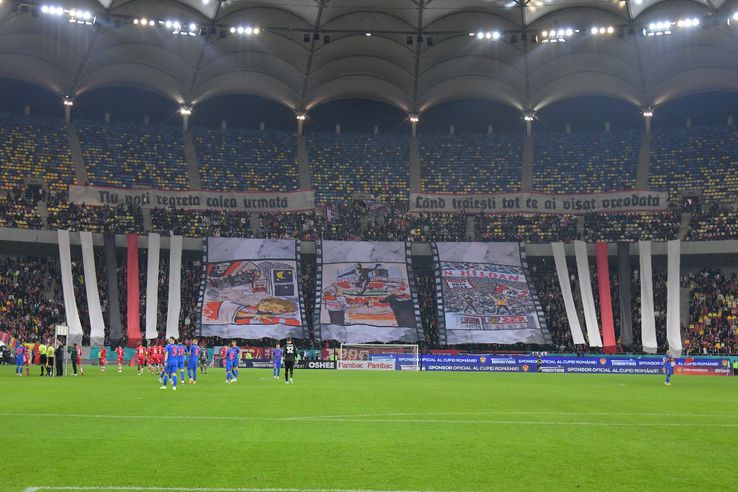 Scenografia dinamovistă la Derby de România. Foto: Cristi Preda, GSP