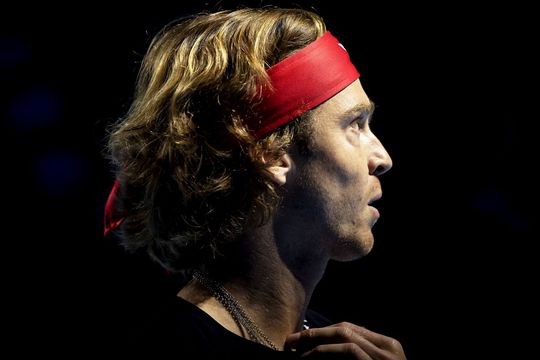 Andrey Rublev în timpul meciului cu Francisco Cerundolo de la Paris Foto: Imago
