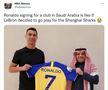„Ronaldo semnând pentru un club din Arabia Saudită e ca și cum LeBron James ar merge să joace la Shanghai Sharks”
