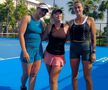 Ana Maria Gavrilovici, flancată de Badosa și Sabalenka